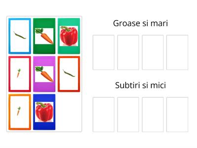 Sorteaza dupa marime si grosime - Activitate matematica