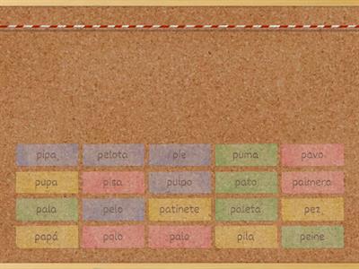  Palabras con la letra "p"