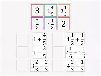 Сложение и вычитание смешанных чисел