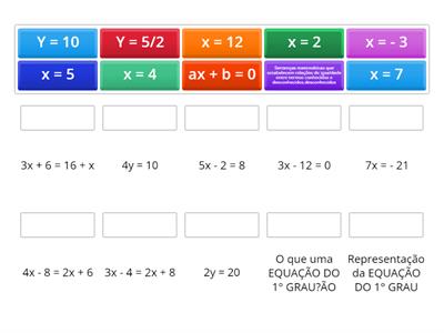  Equação do 1 ° grau