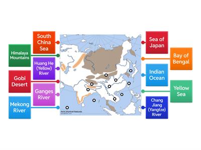  SOUTH AND SOUTHEAST ASIA - PHYSICAL MAP 