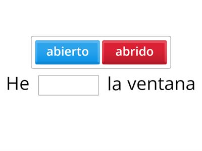 El pretérito perfecto de los verbos regulares e irregulares.