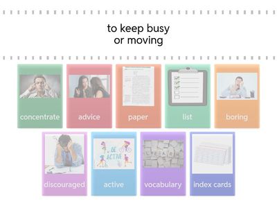 Unit 2 Vocabulary - find the match