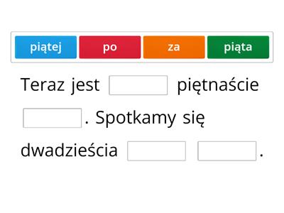 Która godzina? O której? (l.16)