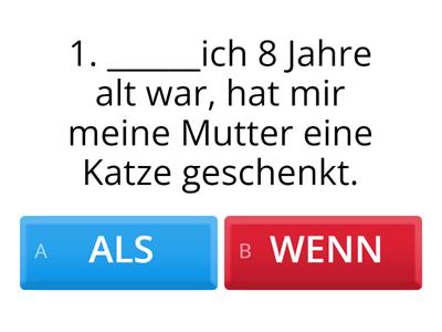 Nebensätze mit ALS/WENN 