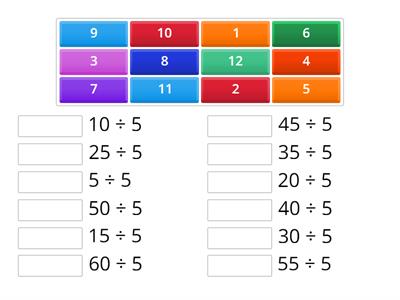 5 times table
