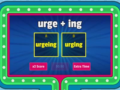 Silent e + Vowel Suffix