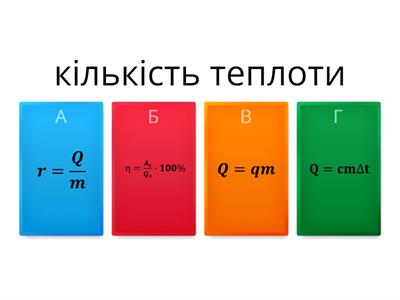  Фізика 8 клас. Теплові явища. Формули. 