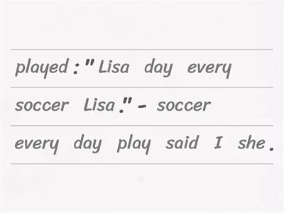 Reported speech-simple present