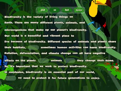 Sustainability & biodiversity - Linking words