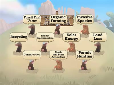 Human Impact on Ecosystems Whack a Mole