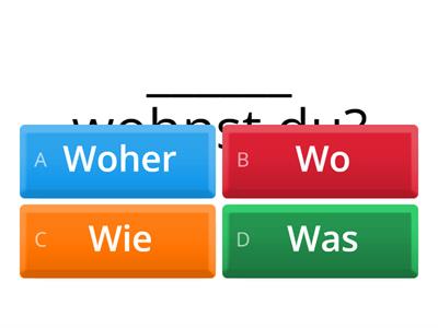 W-Fragen (Was, wie, wo, woher, wer)