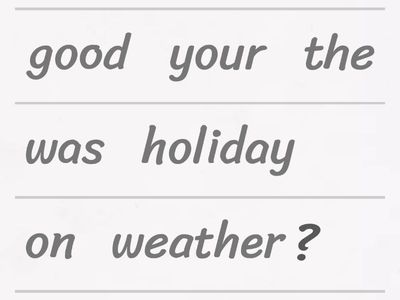 Past simple - questions unjumble