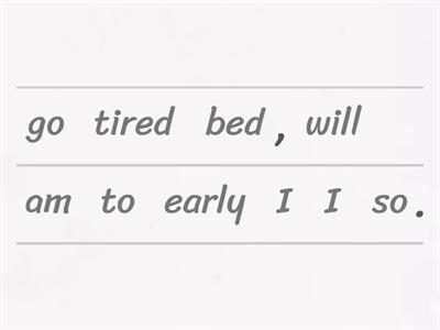 Put the words in order