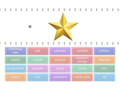 Christmas vocab listen and match Part 1