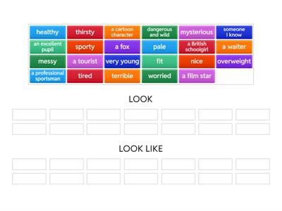 Look vs Look like.