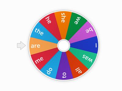 tricky words 1 - 12 wheel