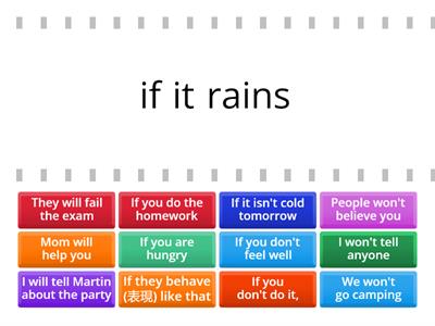  First conditional （if...）