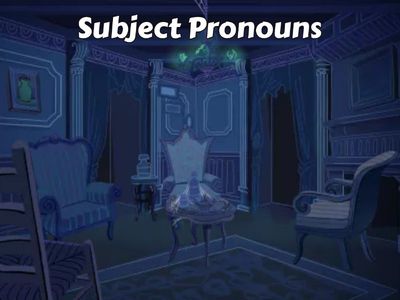 Pronouns sorting flying fruit