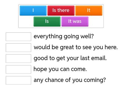 Match the missing words to the phrases