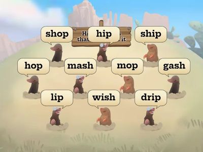 Find the SH words, hit the mole!