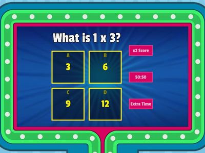 3 Times Tables Quiz
