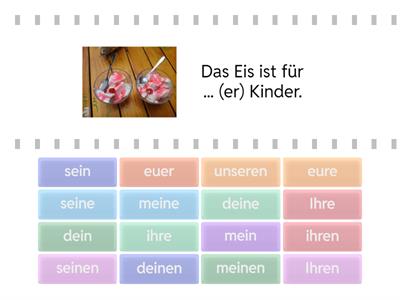 Possessivartikel - Nominativ und Akkusativ