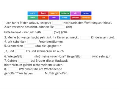 A2 L1 Verben mit Dativ