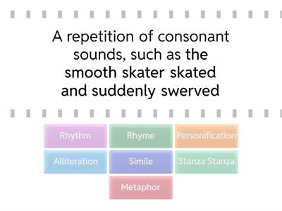 Poetry Vocabulary 4th