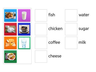  Food/drinks matching game