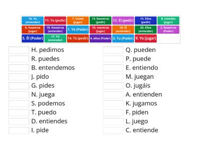 Stem Changing Verbs