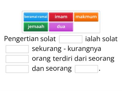 TAHUN 3 FEQAH : Solat Berjemaah