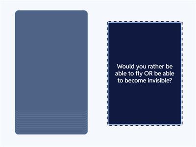 Would you rather? (For adults)