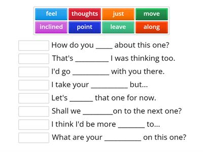 CAE speaking part 3 expressions