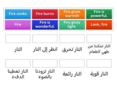 Matching for the story ( The fire)