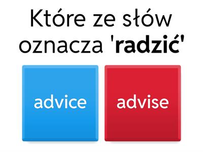 Asking and giving advice quiz.