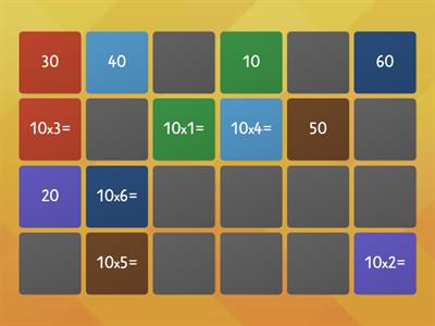 Matching Pairs Multiplying by 10