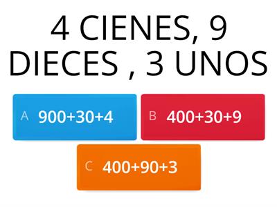 CIENES, DIECES Y UNOS