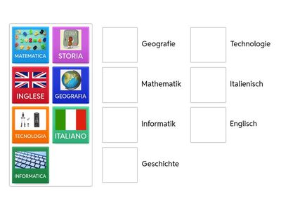 MATERIE SCOLASTICHE (Schulfach)