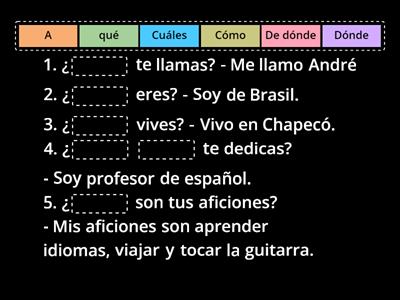 Preguntas de información personal (ENS. MED)
