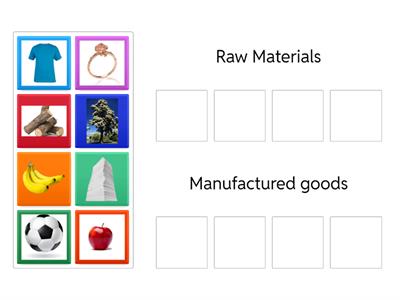 Kr. 6a History Raw materials versus Manufactured goods 