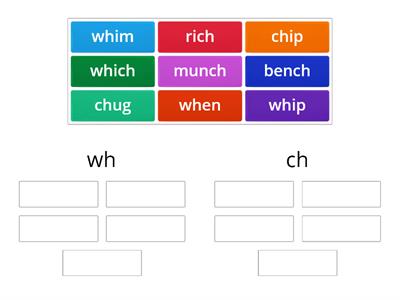 Blast U8- Match the word to its proper digraph sound