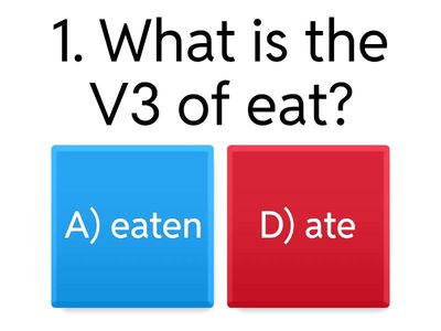 Irregular verbs 3rd form