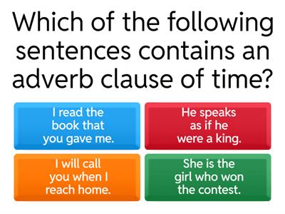  Adverb  clauses 