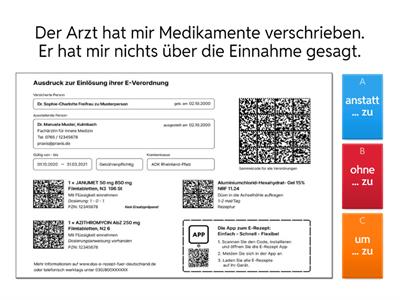 um/ohne/anstatt ... zu