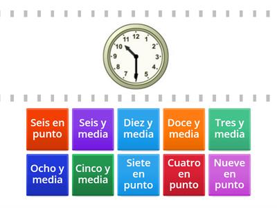 SEÑALA LA HORA CORRECTA