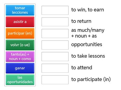 Spanish 2 - Vocabulary 1B - Actions, etc.