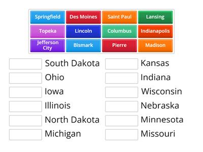 Midwest States & Capitals