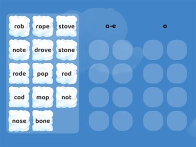 o-e/o word sort