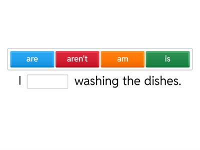 Present Continuous Sentences